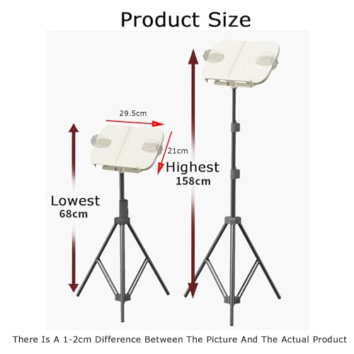 Soporte ajustable para libros con trípode resistente de podio para recetas 2