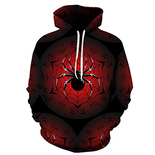 Hoodies,Men's 3D Anime Spider Hoodies Pullover Outdoor Tops Long Sleeve Sweater Sweatshirt Fashion Coat