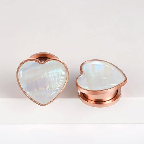 Miniatura 4 de Casvort 2 unidades de 0.236 a 0.988 pulgadas, hipoalergénicos, de acero inoxidable 316, elegantes dilatadores de oreja, dilatadores de oreja para