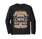 originale annata 1975 regalo anni 50 compleanno uomo donna maglia a manica