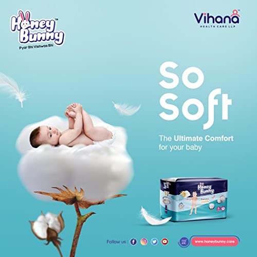 Image of Honey Bunny Everyday Baby Diapers Pants | Extra Extra Large (XXL), 48 Count, 17-25 kg | Silky Soft on Skin | 12 Hours Protection Baby Diaper