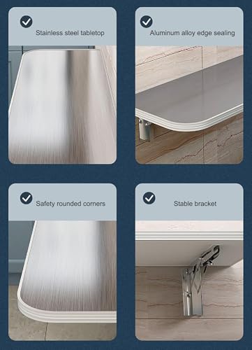 Table murale pliable pour petits espaces étroits et cuisine encombrée