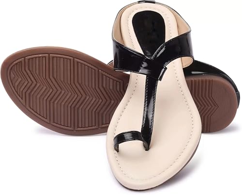 Image of Women's Toe Ring Sandals - Elegant Ruched Strap Design, Ideal for Party, Festive & Casual Wear