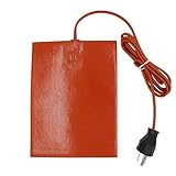 Car Engine Silicone Heating Pad 120v,300w 6x8 Inch Universal Engine Heater Car Oil Pan Heater Pad, Electric Heater Pad Engine Block Oil Pan Tank Reservoir Container, for Metal Surface (1 Pcs Orange)