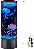 CALOVER Large Jellyfish Lamp Gifts for Kids Adults Electric Fantasy Tank Aquarium Night Mood Light for Birthday Holiday Home Christmas Decoration Relaxion