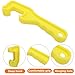 Hordion 4PCS Bucket Opener Tool 5 Gallon, Plastic Paint Can Opener Pail Lid Lifter Wrench Tool Lid Remover for Home Industrial Use, Yellow