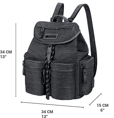 Nordace Comino - Mochila (12 L, compartimento para portátil, conexión USB, compartimento para botellas, cinta reflectora, bolsillo RFID, resistente al agua), gris,