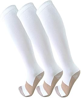 Copper Compression Socks for Men & Women(3 Pairs),15-20mmHg is Best for Running,Athletic,Medical,Pregnancy,Travel