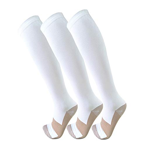 Copper Compression Socks for Men & Women(3 Pairs),15-20mmHg is Best for Running,Athletic,Medical,Pregnancy,Travel