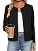 Bellcoco Cardigan Sweaters for Women Lightweight Crew Neck Button Down Long Sleeve Spring Summer Outfits Fashion Sweater 2026 Black, M