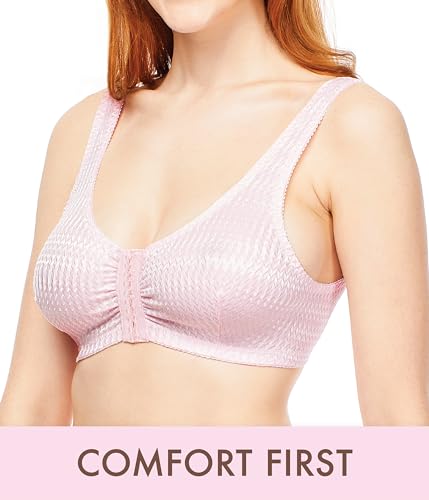 Carole Martin Full-Freedom Comfort Front Closure Bra for Women, Wireless