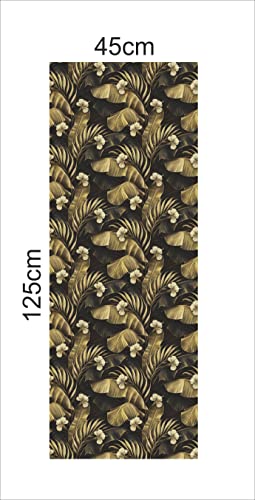 Image of CABANA HOMES Wall Stickers Botanical DIY Leaves Wallpaper for Home Decor (45 x 125 cm, 2 Rolls) (12 sq. ft) Decorative Self Adhesive Decal Furniture Wardrobe Table Top Kitchen, Green