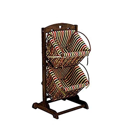GBX Home Storage ShelvesShelf Storage Floor Living Room Rack Bedroom Solid Wood Rattan Hanging Basket Simple Modern Multi-Layer Storage Rack Storage RackSecond Floor