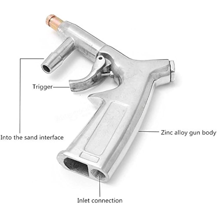 Sand Blaster Gun Kit,Sandblaster Gun for Sandblasting Cabinet Machine Abrasive Blaster with Ceramic Nozzle,Siphon Feed