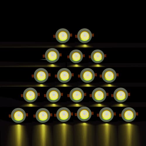 Image of D'Mak Aluminium 6 Watt Round Led Cob Light for Pop /Recessed Lighting (Warm White, 20)