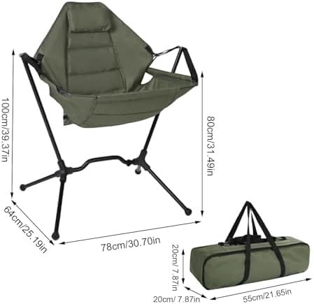 Chaise à bascule de camping pliable réglable pour éviter le mal de dos - 3