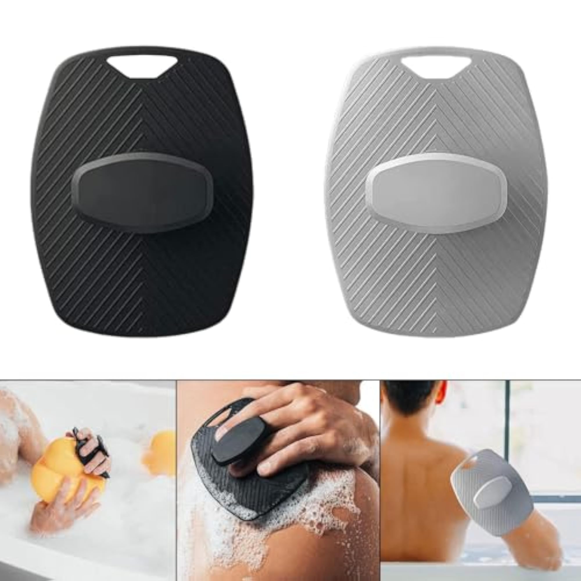 Silicone Body Scrubber Home Bathing Accessory, Hanging Design