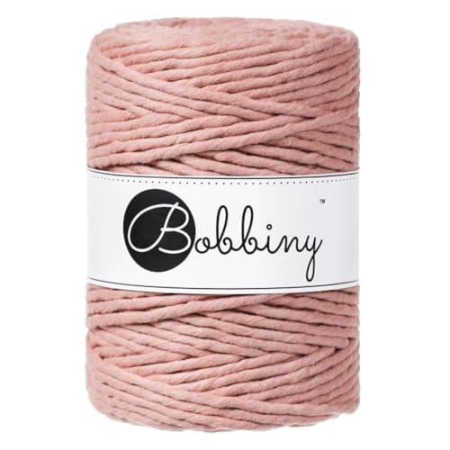 Bobbiny Corde Macramé Peignée XXL 5mm (Blush) 100m