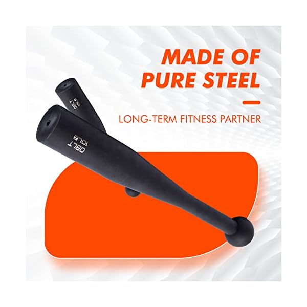 Indian Clubs - Steel Clubs for Workout Training, Weighted Exercise, 5LB, 10LB, 15LB for Strength Training - Image 4