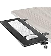 VAYDEER Ergonomics Desk Extender Tray Clamp On Keyboard Drawer Table Mount Armrest Shelf Stand Sl...
