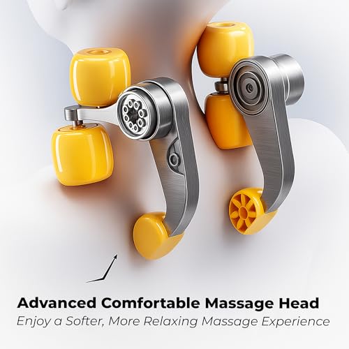 Image of Durafit91 Snap-On Neck Massager with Heat | Wireless Electric Neck and Shoulder Massager | Deep Tissue Vibration Massage Device for Pain Relief, Muscle Relaxation & Blood Circulation at Home & Travel