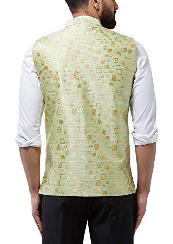 Image of SOJANYA (Since 1958 Men's Jacquard Silk Designer Waist Coat