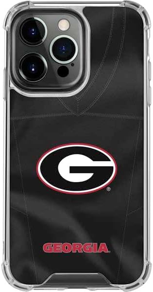 Skinit Clear Phone Case Compatible with iPhone 14 Pro - Officially Licensed University of Georgia Bulldogs Design
