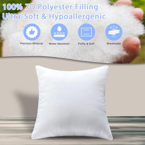 Rellenos de almohada de 18 x 18 pulgadas para renovar el confort de tu sofá, cama y sillas 6