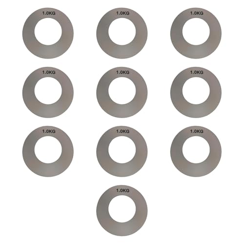 kowaku 10 Pieces Micro Weight Plate Stickers Weight Identification Labels Weightlifting Fitness Lightweight Practical Aluminum Foil, 1.0 Kg