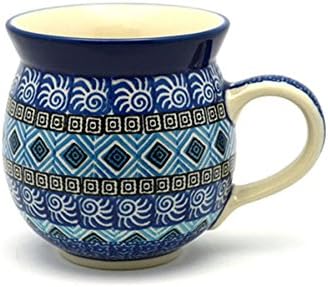 Polish Pottery Mug - 11 oz. Bubble - Aztec Sky