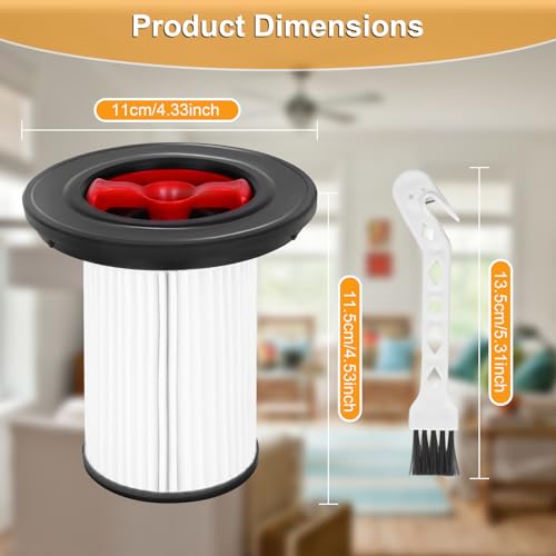 2 Stück Ersatzfilter kompatibel mit Bosch Unlimited Gen2 Serie 8 Staubsauger,für Bosch 12036642 12023349 HEPA,mit 1 Reinigungsbürste,Filter für Boschs Unlimited Serie 8 (2)