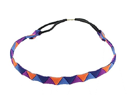 Fashion Jewery Modischer Haarband Haarschmuck Haargummi Accessoires bunt elastisch dreieckige Motive 2 Varianten nach Wahl (Variante 1 (orange bunt)) Cover