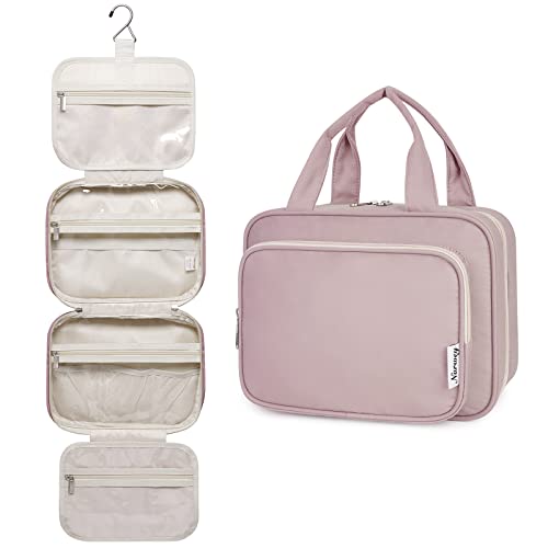 Narwey Bolsa de Aseo Bolsa de Maquillaje de Viaje Organizador de Cosmético Neceser Maquillaje para Mujeres y Niñas (Rosa(Mediano))