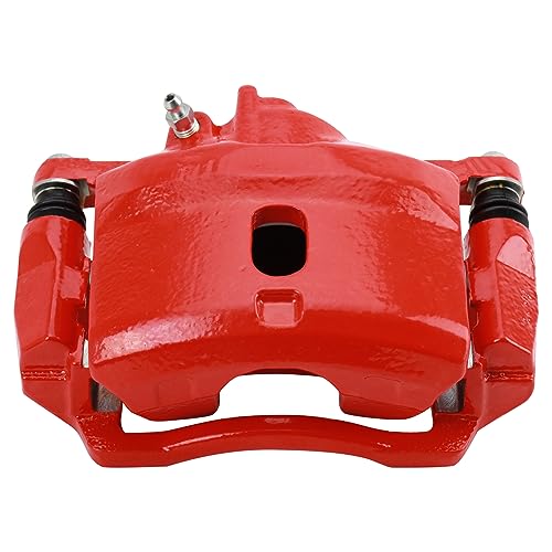 Image of TRQ Performance Front and Rear Brake Caliper Set Coated Brackets Hardware Compatible with 2002-2003 Honda Civic