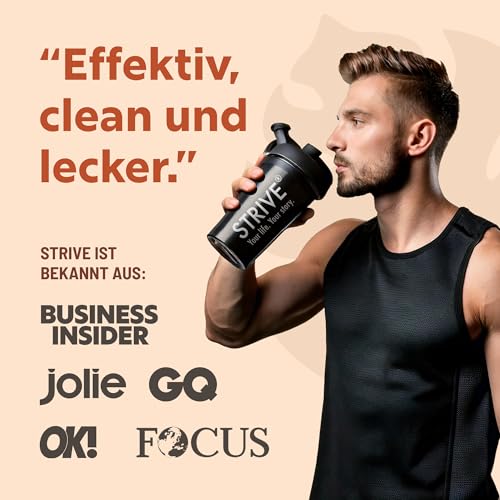 STRIVE CACAO PROTEIN | Vegan | 100% BIO | 500g Natur Eiweiß mit zertifiziertem Bio Kakao | Ohne Süßungsmittel & Aromen | Ohne Soja & Gluten | Mehrkomponenten 4K | Made in Germany DE-ÖKO-039