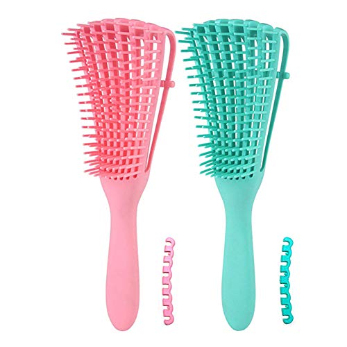 Ez Detangler Brush Flex Hair Detangling Brush for Wet Hair Curly Hair Kinky Wavy Hair Coily Hair 4c Natural Black Hair