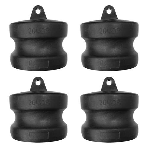 4PCS Polypropylene Cam Groove Hose Fitting 2 Inch Standard Type DP Camlock Fittings Dust Plug, Cam Lock Quick Couplings Dust Plugs