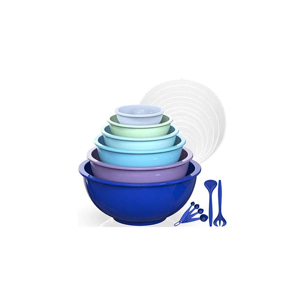 Buy Mixing Bowls with Airtight Lids, Umite Chef 18 Piece Plastic