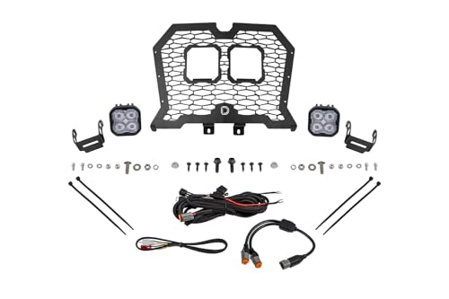 Diode Dynamics Stage Series LED Grille Kit compatible with Polaris RZR Trail 2021-2024, White SAE Fog Pro (36 watts)