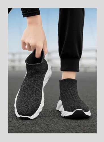 Men's Casual Running Sports Thin mesh one-Piece Slip-on Sock Shoes4