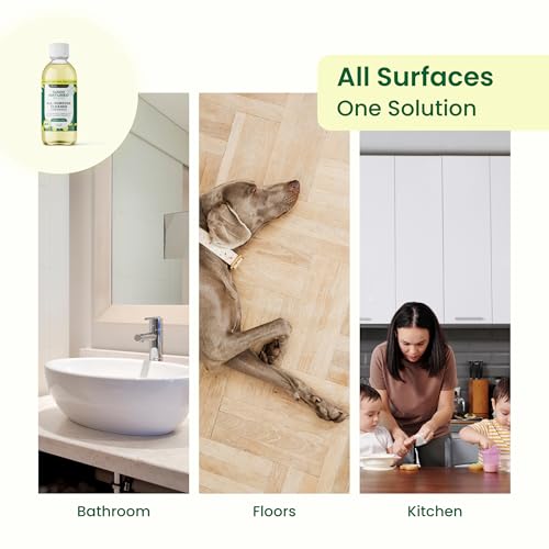 Good Natured Brand All-Purpose Cleaner Concentrate | Multi-Surface Cleaner | Natural Lemon Essential Oil | Multipurpose Cleaner Concentrate All Surfaces | Lemon Love | 4oz makes 64oz