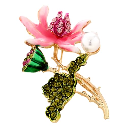 LIFKOME 1 Pieza Ramillete De Loto Pasadores Broche Delicado Elegante Pasador De Cuello De Loto Broche De Aderezo De Fiesta Pasador De Creativo Broches De Cuello De Camisa Aleación