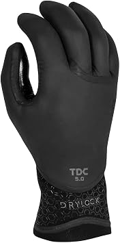 Xcel Drylock 5mm Texture Skin 5 Finger Glove Fall 2017, Black, Large