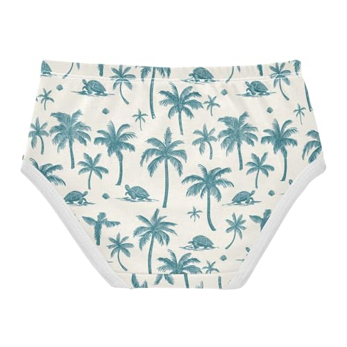 Girls Underwear Soft Cotton Tropical Trees Turtles Kids Panties in Sizes 2/3t, 4t, 5t, 6 and 82