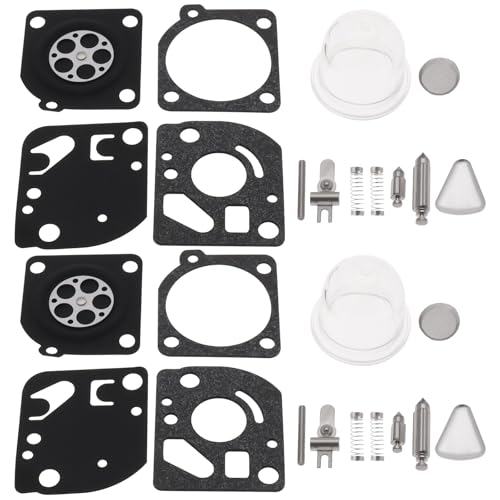EMSea 2 Kit de Réparation de Diaphragme de Carburateur Débroussailleuse 545081848 Kit Joint de Carburateur 545130001 Compatible avec Husqvarna 125R 128R 124C...