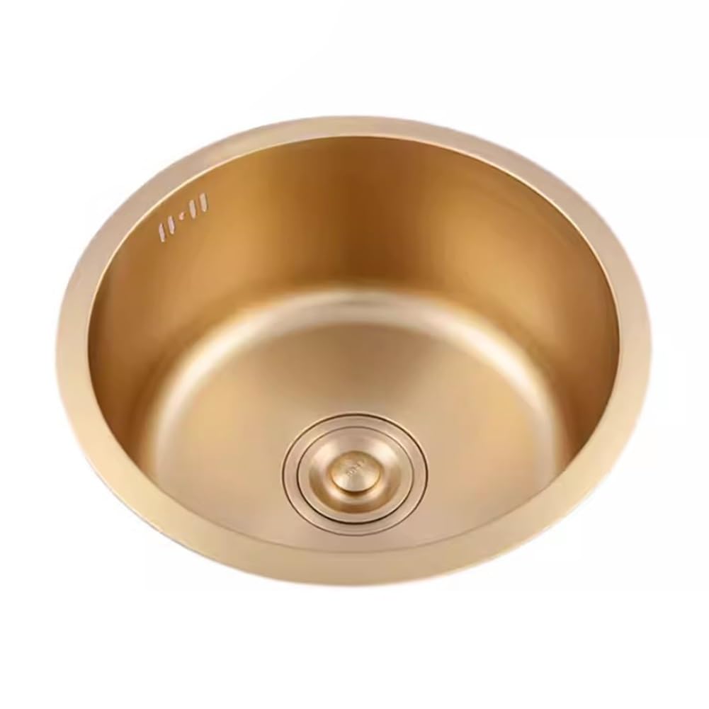Fregadero de cocina de hotel redondo y lavabo de baño de acero inoxidable