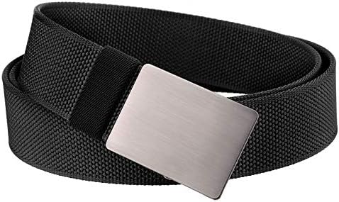 Samtree Military Nylon Web Belt for Men, Cut to Fit Full Adjustable Outdoor Tactical Belts with Removable Flip Top Buckle, Black