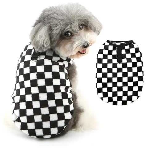 Ranphy Checkered Fleece Sweatshirt for Small Dogs Cover