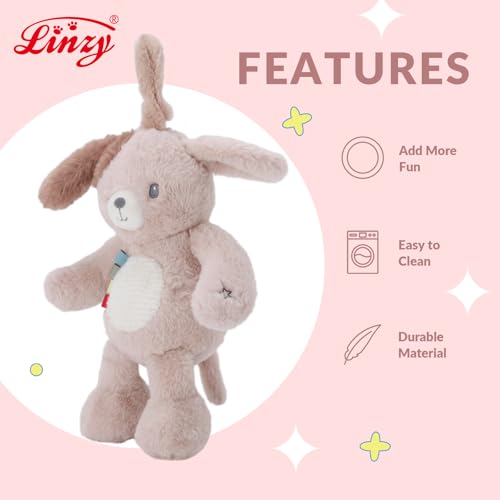 Linzy 10" Light-Up Musical Dog Bedtime Baby Soother – Soft Puppy Plush Stuffed Animal with LED Night Light & Lullaby Music, Birthday Christmas for Newborns Toddlers Kids by Linzy - Used condition - Image 2