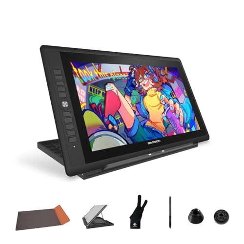 Gaomon A2.PD156P-0-EN0000-0-1-CY-0 Pd156Pro - 15.6 Inch Drawing Tablet With Screen Full-Laminated 120% Srgb Pen Display With Dial Key & 10 Hotkeys, Battery-Free Stylus Art Tablet For Digital Drawing, Anime cover